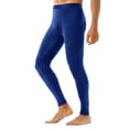 thumbnail image 1 of IWRICH Men's Thermal Compression Pants Lined Athletic Tights Leggings Sports Base Layer Bottoms for Cold Weather Blue XXL, 1 of 5