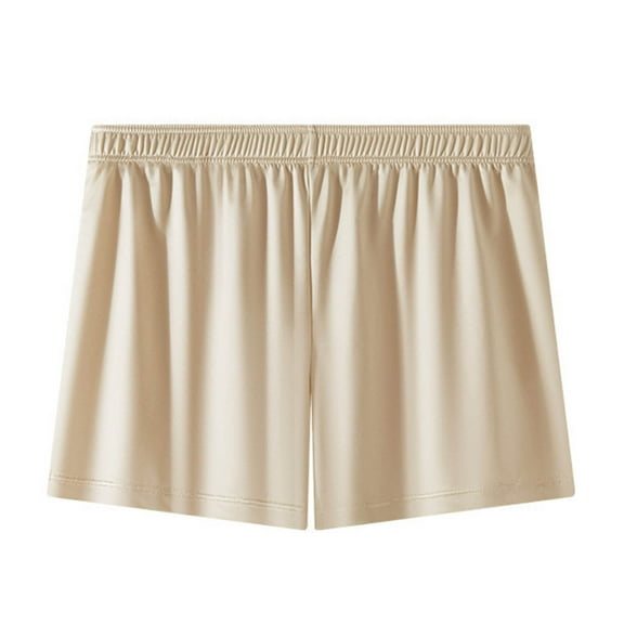 IWRICH Men's Underwear Breathable Soft Comfortable Mid Waist Lightweight Boxer Briefs for Daily Wear Beige L