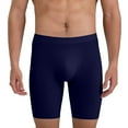 thumbnail image 1 of IWRICH Men's Underwear Stretch Long Boxer Briefs Second Skin Boxer Briefs Tagless Underwear for Workout Athletic Biking Dark Blue XL, 1 of 4