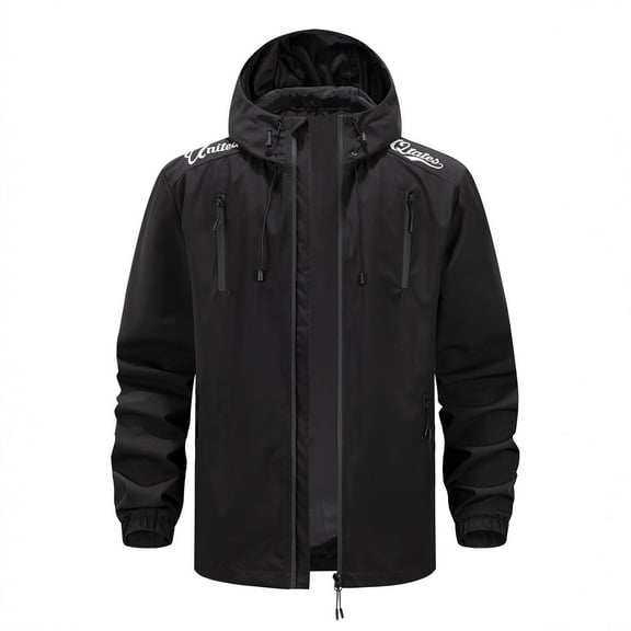 IWRICH Men's Winter Ski Jacket Waterproof Warm Snow Insulated Coat Lined Snowboard Hooded Raincoat Black M