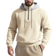 thumbnail image 1 of IWRICH Mens Casual Cotton Hoodies Drawstring Quarter Zip Pullover Sweatshirts S, 1 of 8