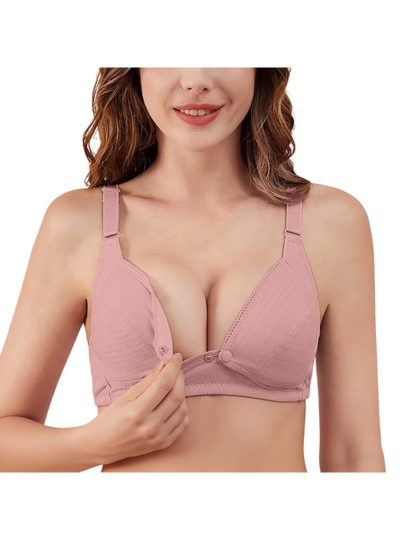 Nursing Bras for Breastfeeding Seamless Wireless Maternity Bras Pregnancy Soft Breastfeeding Bralettes Watermelon Red 42