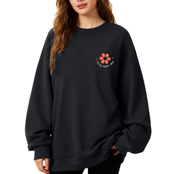 IWRICH Overstimulated Moms Club Sweatshirt for Women Mom Sweatshirts Crewneck Mama Shirts Oversized Pullover Tops Dark Gray XL