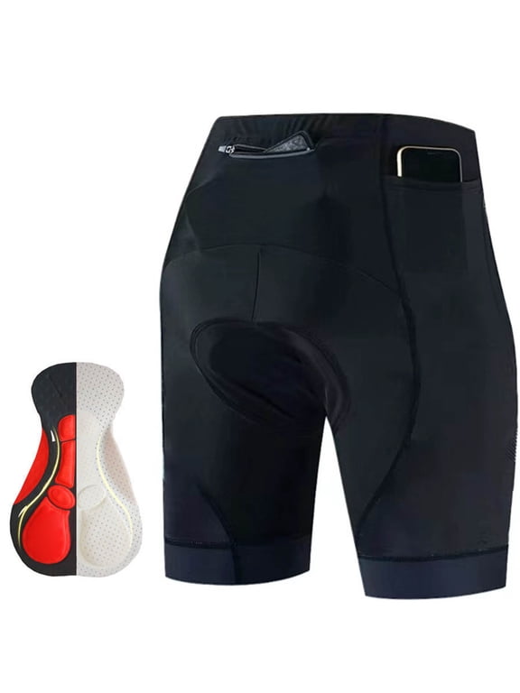Padded Bike Shorts for Men 4d Padding Cycling Biking Clothing Shorts Breathable Absorbent Pants Black XL