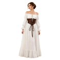 thumbnail image 1 of IWRICH Renaissance Outfits for Women off the Shoulder Corset Dress Halloween Medieval Sets, 1 of 4