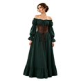 thumbnail image 1 of IWRICH Renaissance Outfits for Women off the Shoulder Corset Dress Halloween Medieval Sets, 1 of 4
