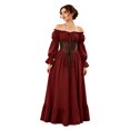 thumbnail image 1 of IWRICH Renaissance Outfits for Women off the Shoulder Corset Dress Halloween Medieval Sets, 1 of 4