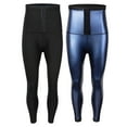 thumbnail image 1 of IWRICH Sauna Pants for Men High Waist Trainer Leggings Sweat Compression Tummy Control Leggings Blue M, 1 of 6