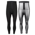 thumbnail image 1 of IWRICH Sauna Pants for Men High Waist Trainer Leggings Sweat Compression Tummy Control Leggings Silver XL, 1 of 6