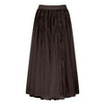 thumbnail image 1 of IWRICH Sequins Tulle Skirts for Women High Waist Tiered Mesh Skirt Sparkly Glitter Layered A-Line Skirts Wedding Guest Skirt Coffee XXL, 1 of 7