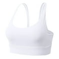 thumbnail image 1 of IWRICH Sports Bra for Women High Support Strappy Sports Bra Moulded Cup High Impact Workout Tops White S, 1 of 7