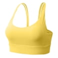 thumbnail image 1 of IWRICH Sports Bra for Women High Support Strappy Sports Bra Moulded Cup High Impact Workout Tops Yellow XL, 1 of 6