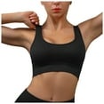 thumbnail image 1 of IWRICH Sports Bras for Women Athletic High Support Plus Size Sports Bra Workout Running Tops Black L, 1 of 8