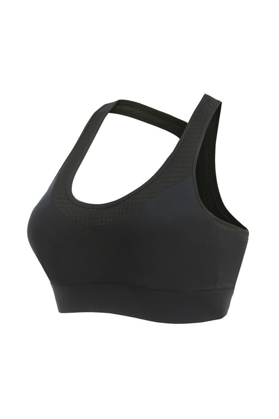 Sports Bras for Women High Support Moulded Cup High Impact Bras Racerback Workout Running Yoga Bra Black L