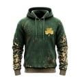 thumbnail image 1 of IWRICH St. Patrick's Day Hoodies for Men Clover Graphic Pullover Tees Irish American Flag Shamrock Casual Hooded Sweatshirt 20-Dark Green S, 1 of 3