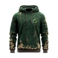 thumbnail image 1 of IWRICH St. Patrick's Day Hoodies for Men Clover Graphic Pullover Tees Irish American Flag Shamrock Casual Hooded Sweatshirt 21-Green XL, 1 of 3