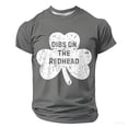 thumbnail image 1 of IWRICH St. Patrick's Day Short Sleeve T Shirts for Men Slim Fit Clover Printed Tees Casual Holiday Shamrock Tops Grey XXXL, 1 of 4