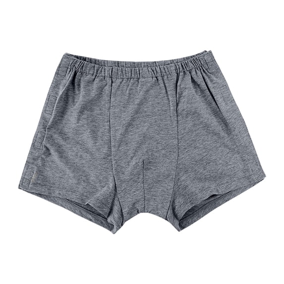 IWRICH Tear Away Underwear Post Surgery Boxer Briefs for Men Disabled Adaptive Underwear Stick-On Boxer Briefs Grey XL