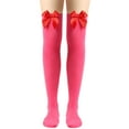 thumbnail image 1 of IWRICH Thigh High Stockings with Bow for Women Thigh High Socks over Knee for Christmas Daily Wear D, 1 of 5