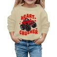 thumbnail image 1 of IWRICH Toddler Kids Valentines Day Sweatshirts Boys Girls Love Heart Outfit Crew Neck Long Sleeve Tops,Size 2-10 Years 02-Beige 150, 1 of 3
