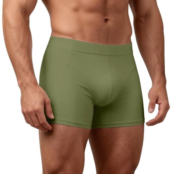 IWRICH Underwear for Men Lightweight Breathable Boxer Brief Casual Daliy Wear Underpants Army Green XXXL