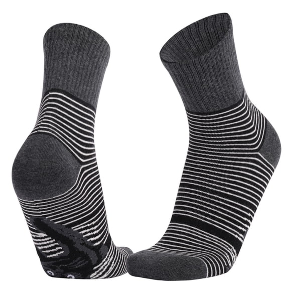 IWRICH Unisex Everyday Cushion Sock for Women Men Moisture Wicking Mid Calf Tube Socks Dark Gray2