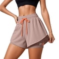 thumbnail image 1 of IWRICH Women's 2 in 1 Workout Shorts Gym Workout Yoga Running Biker Tennis Skirts Summer Clothes Purple L, 1 of 7