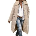 thumbnail image 1 of IWRICH Women's 2025 Winter Fashion Clothes Oversized Shearling Long Coats Jackets Beige S, 1 of 9