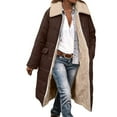 thumbnail image 1 of IWRICH Women's 2025 Winter Fashion Clothes Oversized Shearling Long Coats Jackets Coffee S, 1 of 9