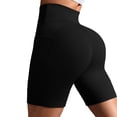 thumbnail image 1 of IWRICH Women's Biker Shorts with Pockets High Waist Yoga Shorts Running Gym Workout Leggings Black L, 1 of 5