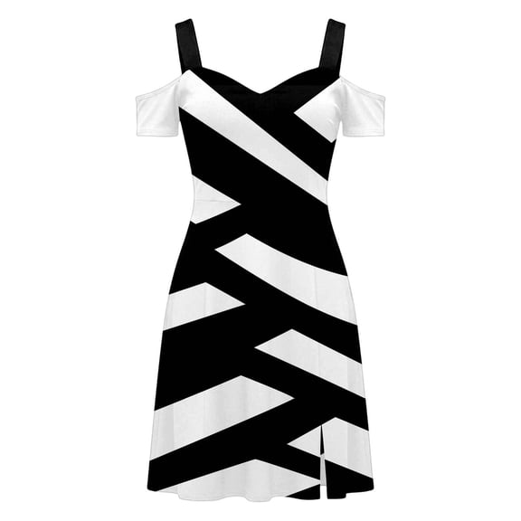 IWRICH Women's Boho Floral Printed Button V Neck Summer Beach Vacation Sleeveless Tunic Dresses Black XL