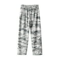 thumbnail image 1 of IWRICH Women's Camo Printed Casual Pants Elastic Waist Wide Leg Trousers Baggy Gym Running Workout Joggers Pants Light Gray XL, 1 of 3