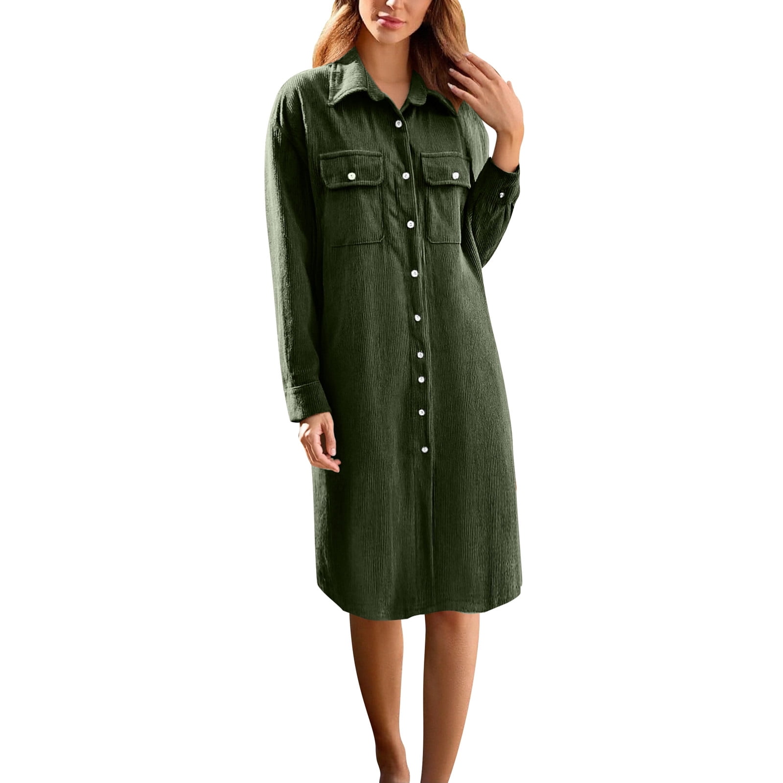 green corduroy shirt dress Maeve Bettina Corduroy Mini Shirt Dress by @loverlygrey