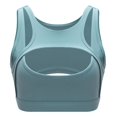 thumbnail image 1 of IWRICH Women's High Impact Stretchy Sports Bra Racerback Workout High Support Sports Bras Blue S, 1 of 4
