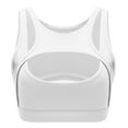 thumbnail image 1 of IWRICH Women's High Impact Stretchy Sports Bra Racerback Workout High Support Sports Bras White XL, 1 of 4