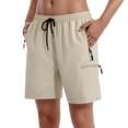 thumbnail image 1 of IWRICH Women's Hiking Cargo Shorts Quick Dry Lightweight Summer Shorts for Women Athletic Golf Zipper Pockets Khaki XXL, 1 of 6