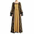 thumbnail image 1 of IWRICH Women's Victorian Dress Masquerade Ball Gown Renaissance Halloween Party Carnival Outfits Gold XXL, 1 of 4