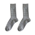 thumbnail image 1 of IWRICH Women's Mid Calf Tube Socks Rib Retro Casual Thin Cute Knit Comfy Breathable Dress Socks Light Gray, 1 of 3