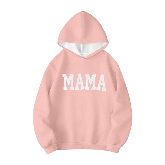 IWRICH Women's Oversized Sweatshirt Letter Graphic Hoodies Long Sleeve Pullover Fall Winter Clothes Light Pink XL