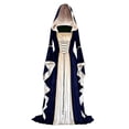 thumbnail image 1 of IWRICH Women's Renaissance Velvet Dress Halloween Victorian Hooded Gown Dresses Gothic Maxi Dress, 1 of 2