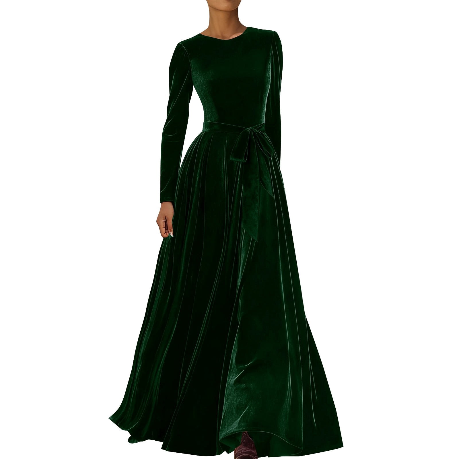 slim fit dress slacks Always Turn To You Emerald Green Velvet Maxi Dress – Shop the Mint main image 0