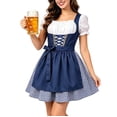 thumbnail image 1 of IWRICH Womens Oktoberfest 2 Piece Sets German Bavarian Dirndl Puff Sleeves with Apron Carnival Festival Halloween Party Dress Red XL, 1 of 5