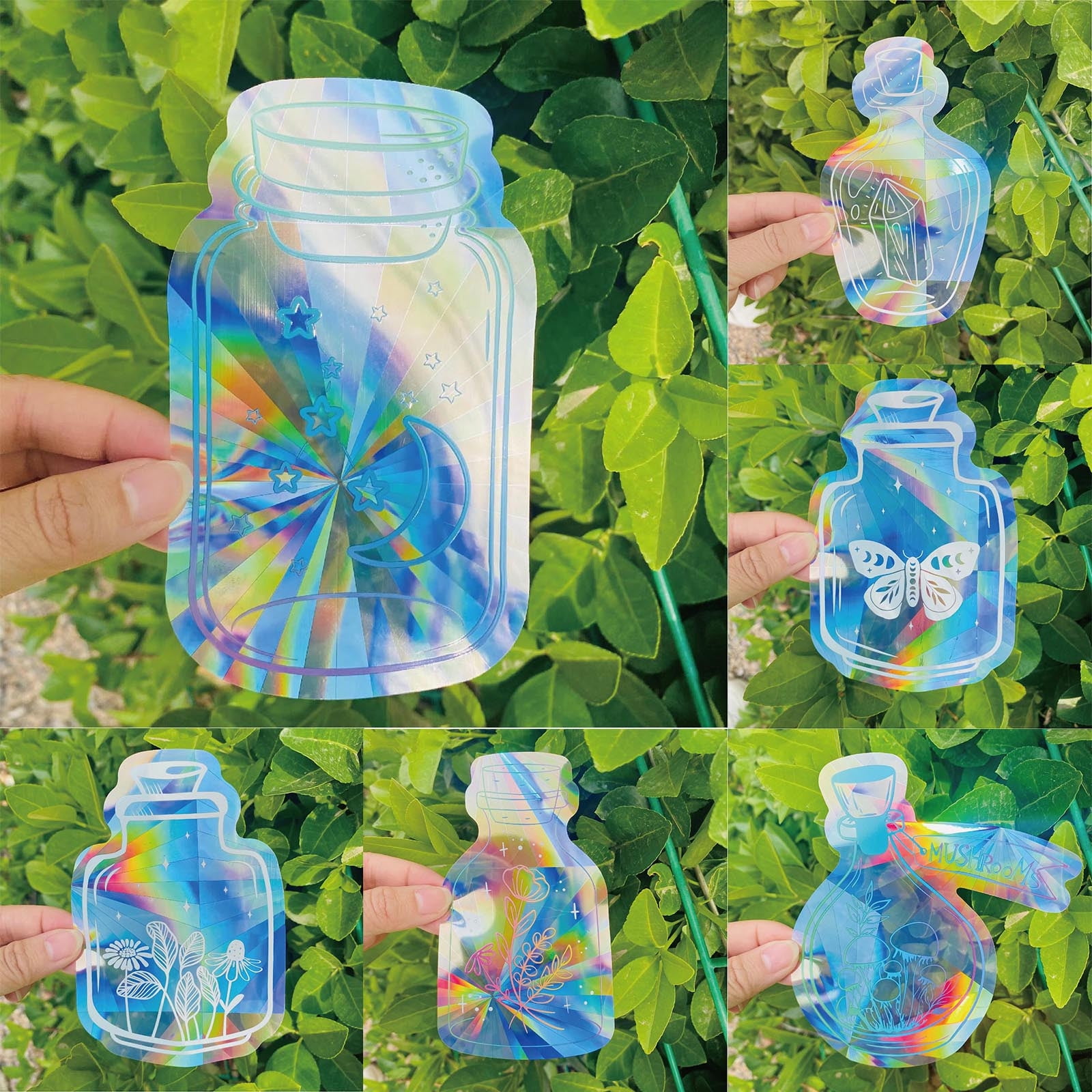 IWRUHZY Sunshine Catcher Window Stickers, Colorful Glass Stickers, Home