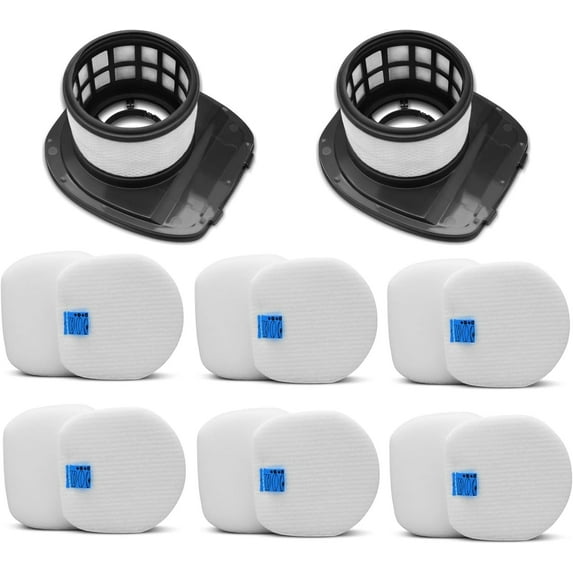 IX141 Filters Fit for Shark IX141 IX140 IZ140 IX142 IZ140C IZ142 UZ145 IZ141C IX141H WZ140 Stick Vacuum, Replace Part 616FJ140 & 617FJ140, 2 Pack HEPA Filter 4 Pack Foam & Felt Filter Kit