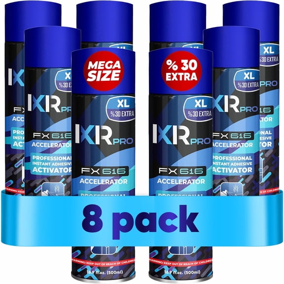 IXIRPRO CA Glue Activator Spray 8 Pack (816.9 oz) Fast-Drying Cyanoacrylate Accelerator for Instant Bonding on Wood, Plastic, Metal, 3D Printing & DIY Repairs