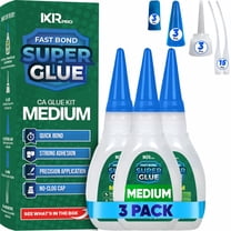 ixirpro Medium CA Glue Kit (3 pack, 1.75 oz) – Medium Viscosity Adhesive for Wood, Plastic, Ceramic, Crafts
