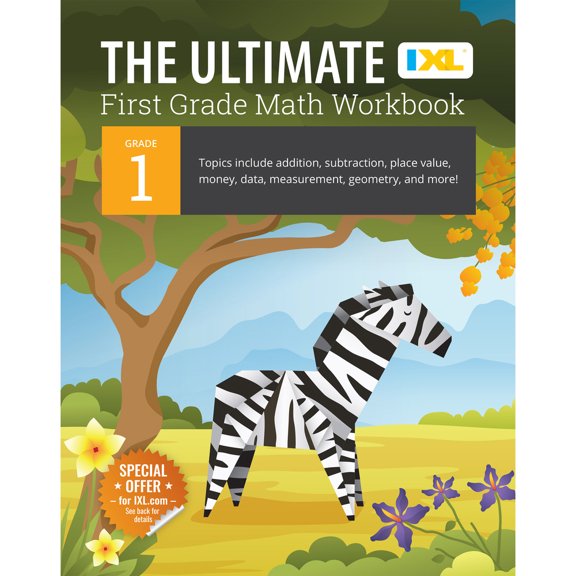 Pre-Owned The Ultimate Grade 1 Math Workbook: Addition, Subtraction, Place Value, Money, Data, Measurement, Geometry, Bar Graphs, Comparing Lengths, and Telling (Paperback) 1947569481 9781947569485
