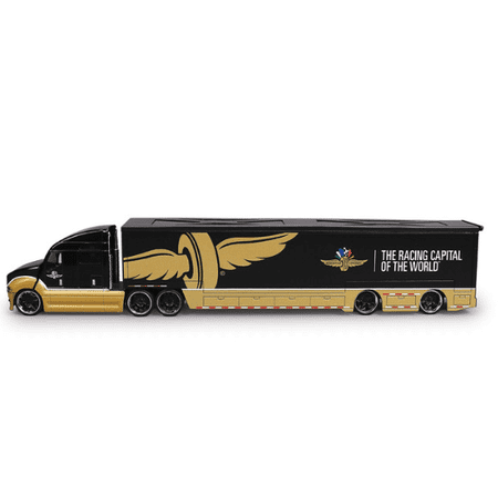 Indianapolis Motor Speedway Hauler Black and Gold 1/64 Diecast Model Car by IXO Models