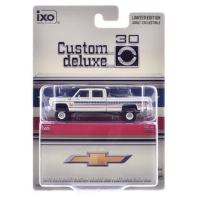 IXO Models 1976 Chevy Custom Deluxe K30 FleetSide Squarebody July 4th Exclusive 1:64 Scale