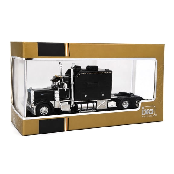 IXO Models 2002 Peterbilt 379 Custom Sleeper Black 1:64 Scale